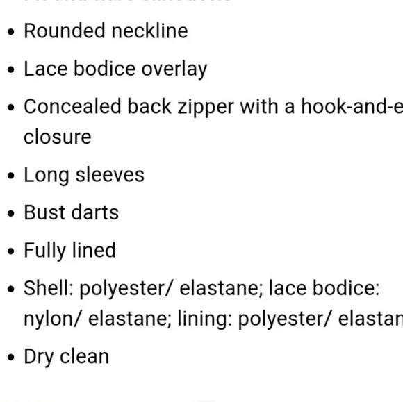 NEW Ralph Lauren Lace Bodice Dress Fit & Flare Long Sleeve Elegant Designer Chic - Picture 3 of 15